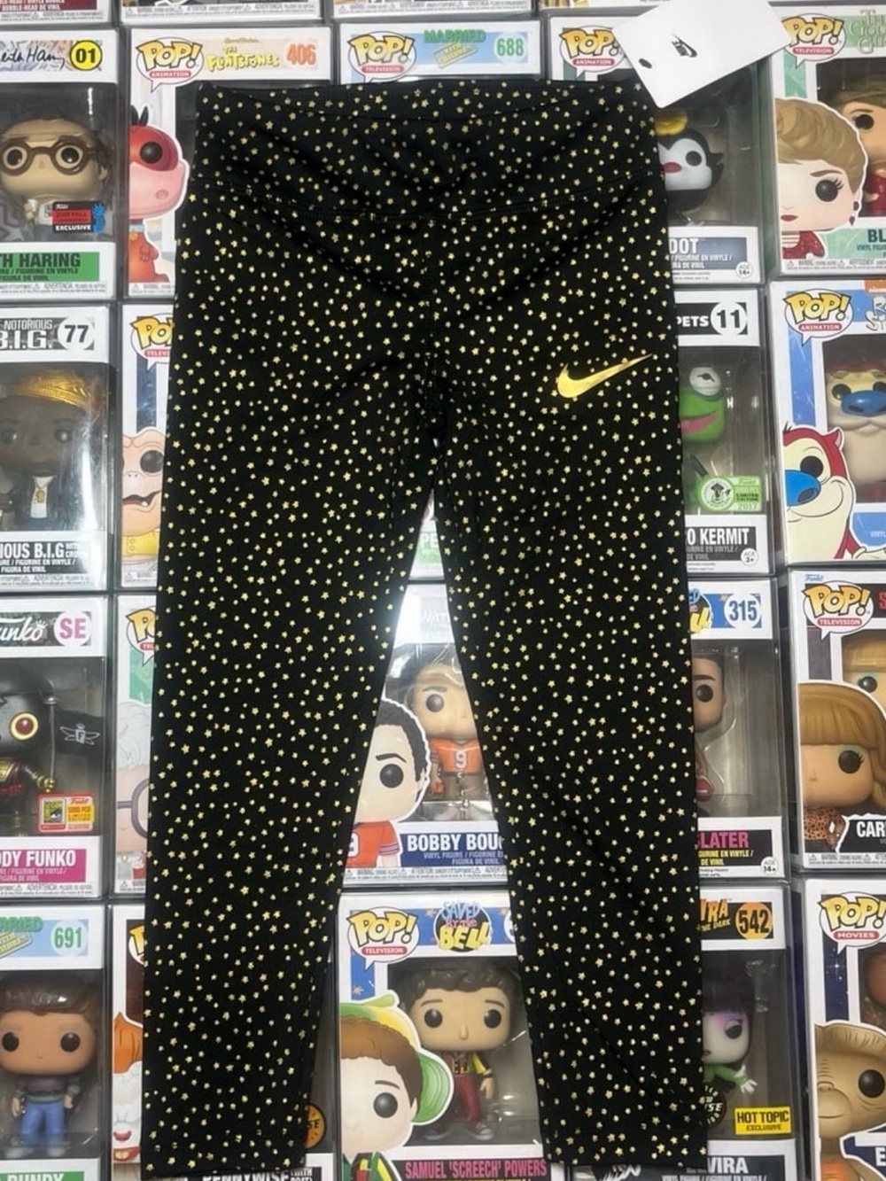 Nike Girls' Black & Gold Star Leggings